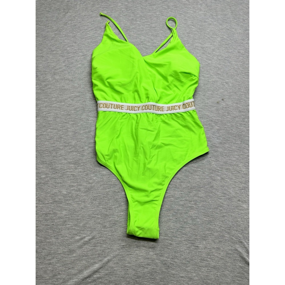Juicy Couture Neon Green One Piece Swimsuit *Flaw* M